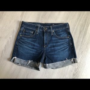 AG Adriano Goldschmied the hailey ex boyfriend roll up shorts 24